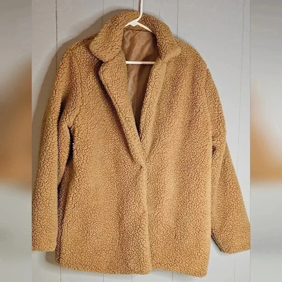 Unbranded Jackets & Blazers - Teddy Bear Tan Cozy Thick Soft Fleece Coat, XL